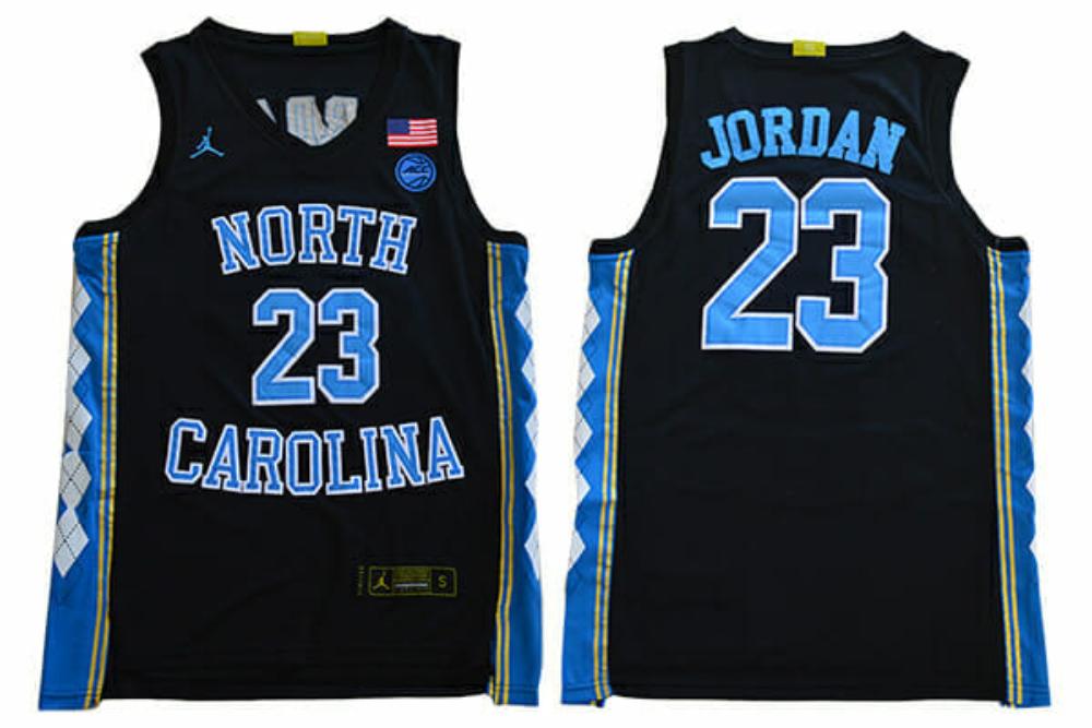Mens North Carolina Tar Heels 23 Jordan Ncaa Basketball Black Jersey