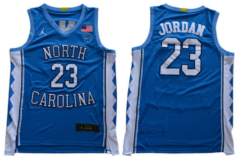 Mens North Carolina Tar Heels 23 Jordan Ncaa Basketball Jersey Blue
