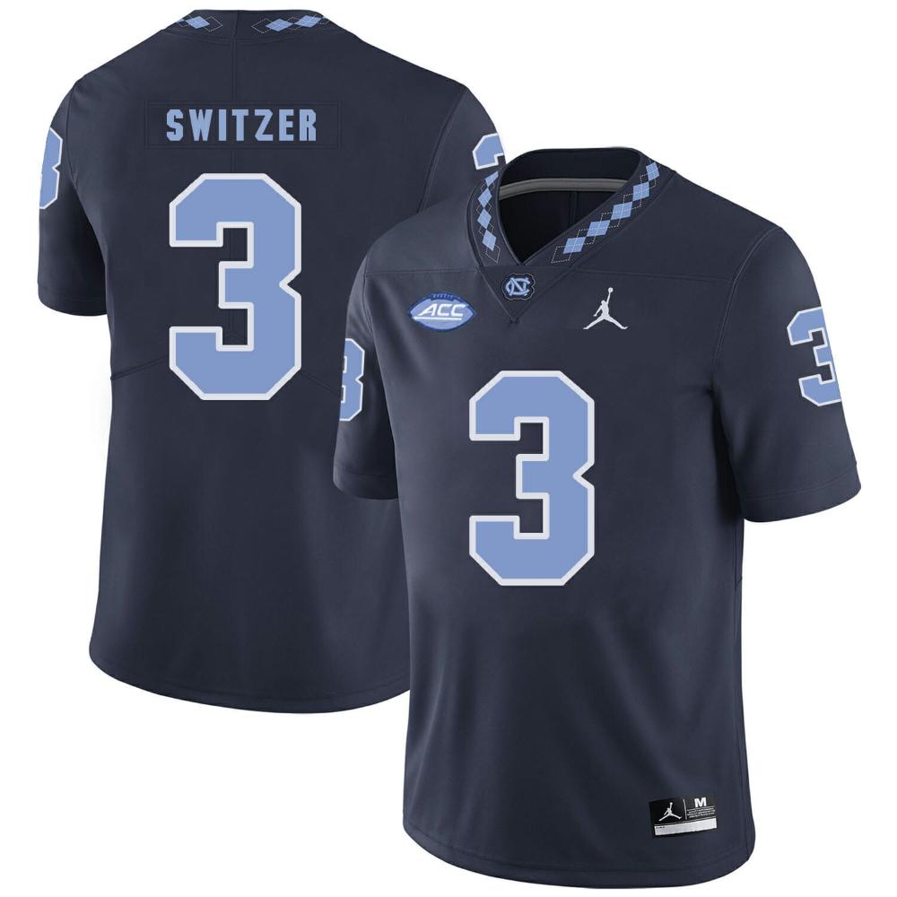 Mens North Carolina Tar Heels 3 Ryan Switzer Football Ncaa Jersey Black