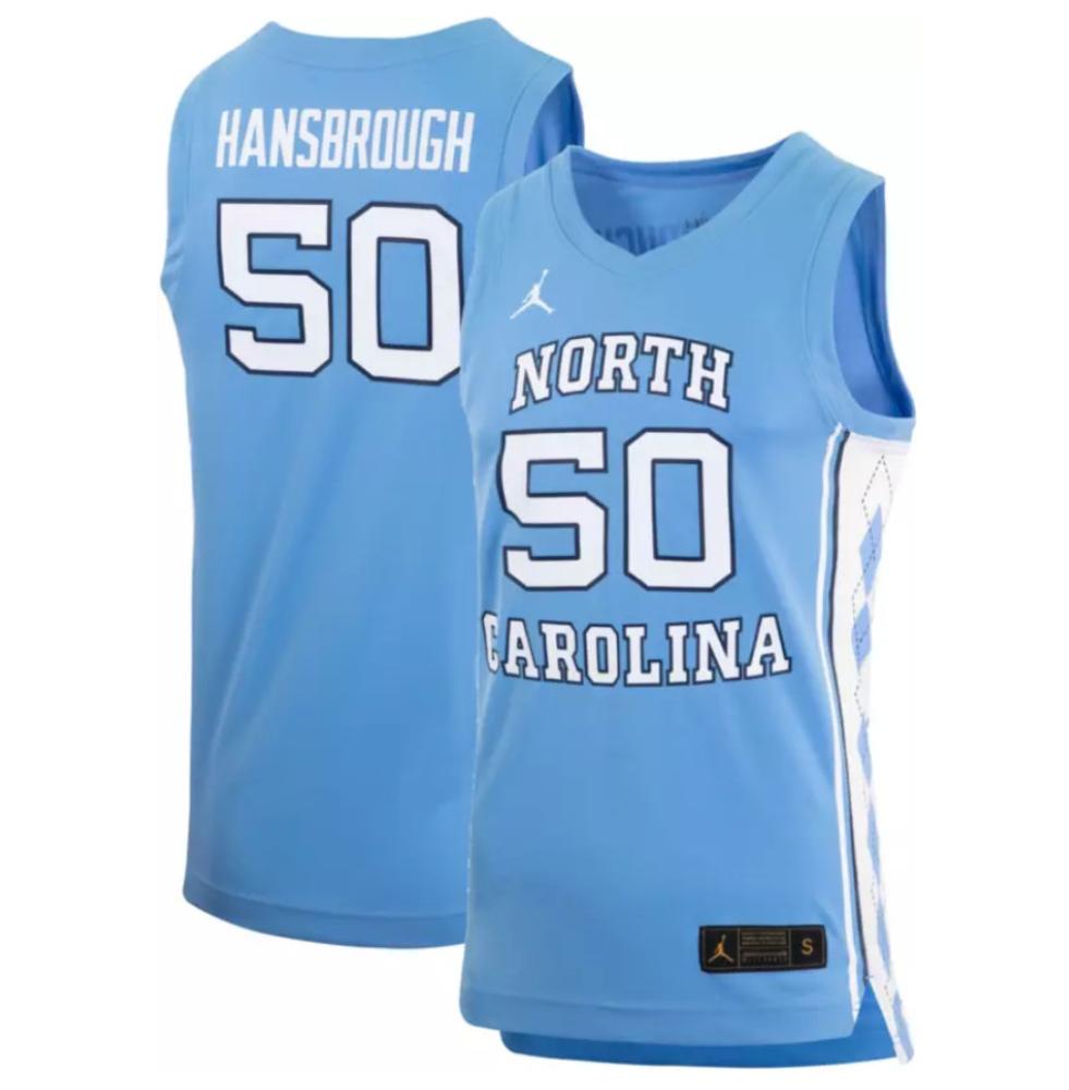 Mens North Carolina Tar Heels 50 Tyler Hansbrough Replica Basketball Jersey