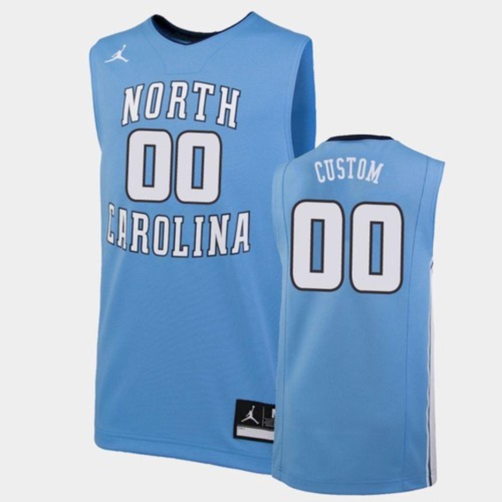 Mens North Carolina Tar Heels Carolina Blue Jordan Brand Custom Jersey