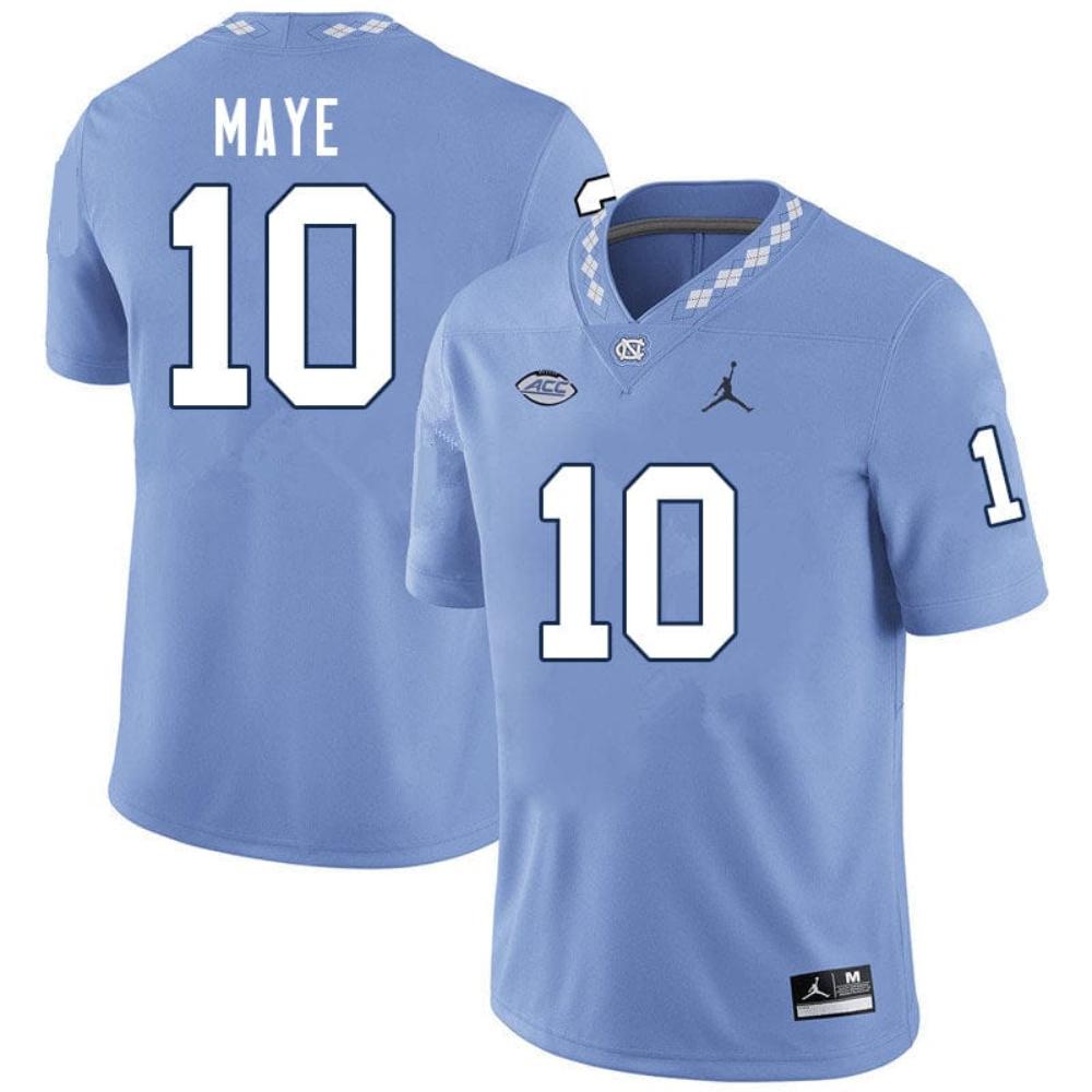 Mens North Carolina Tar Heels Drake Maye Jersey 10 College Blue