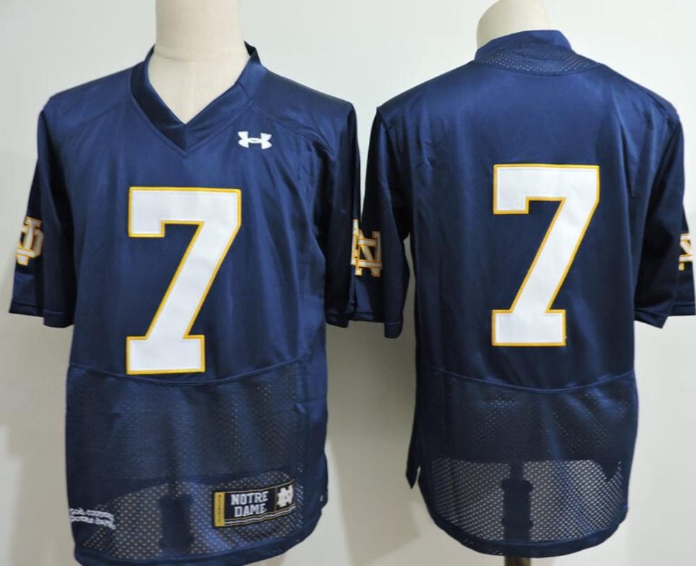 Mens Notre Dame Fighting Irish 7 College Football Jersey