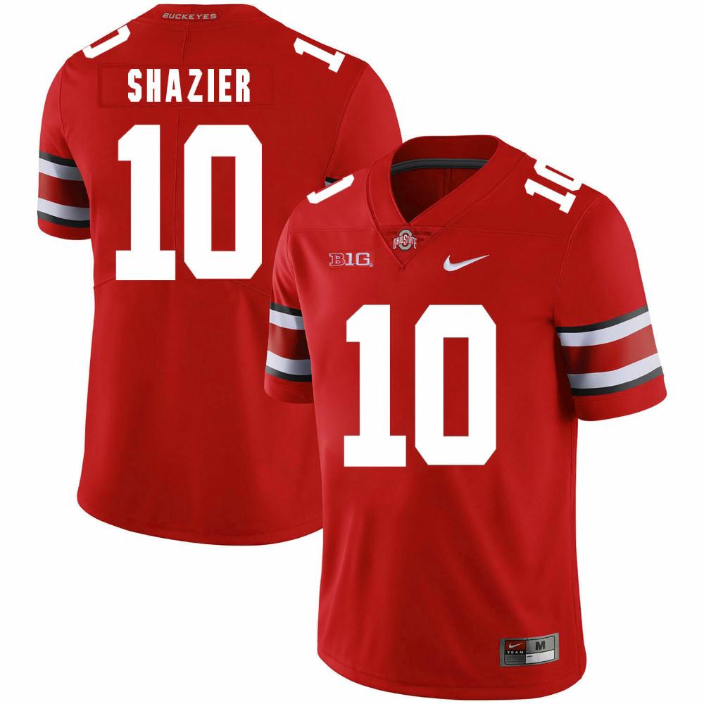 Mens Ohio State Buckeyes 10 Ryan Shazier Football Jersey Red