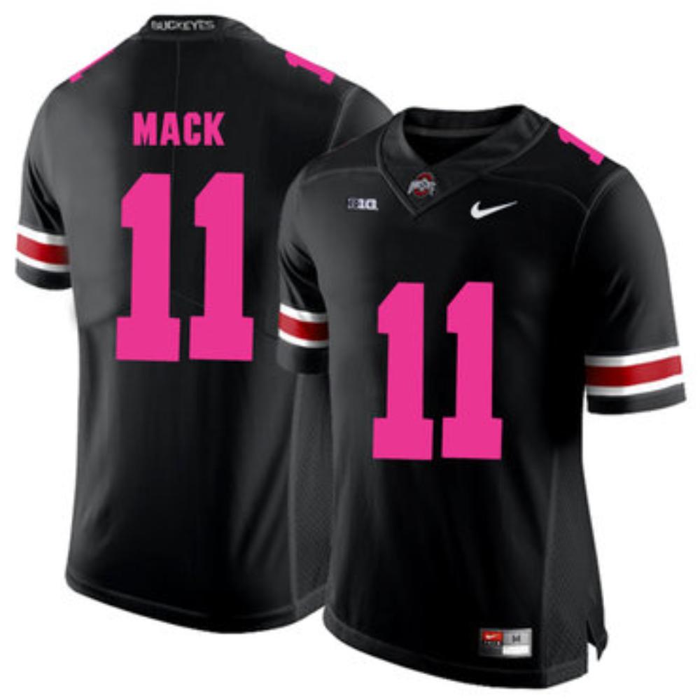 Mens Ohio State Buckeyes 11 Austin Mack Black College Football Jersey