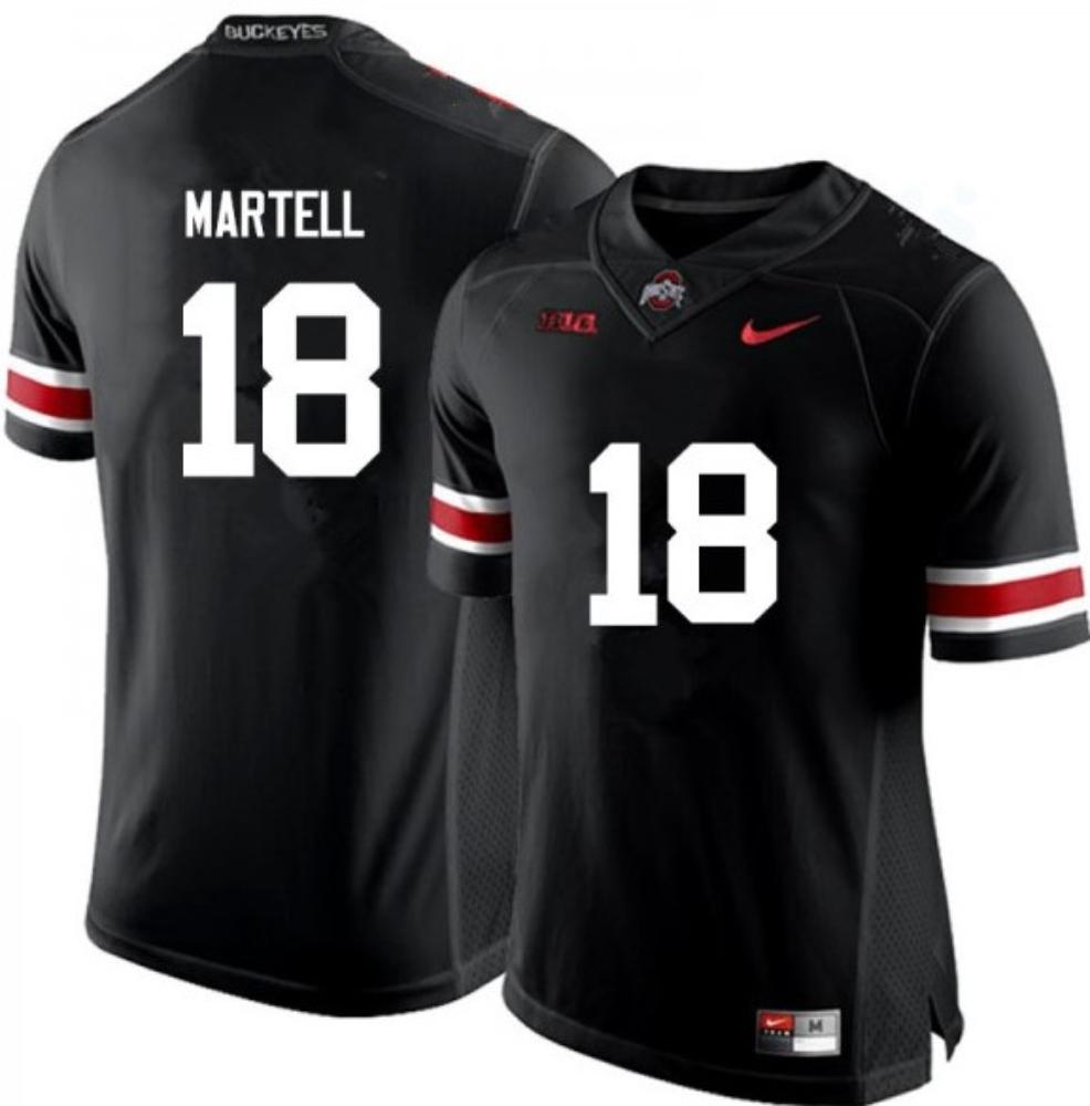 Mens Ohio State Buckeyes 18 Martell College Football Jersey Black