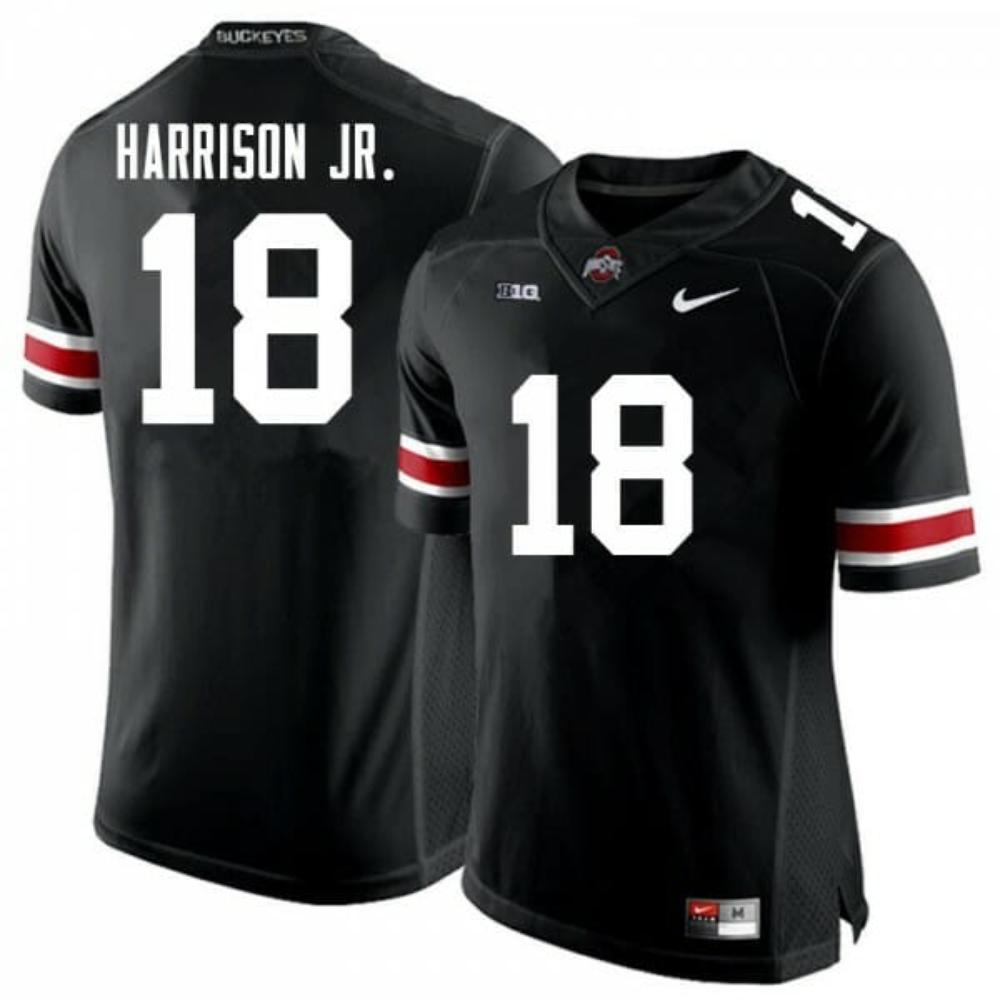 Mens Ohio State Buckeyes 18 Marvin Harrison Jr Jersey Black Ncaa Football