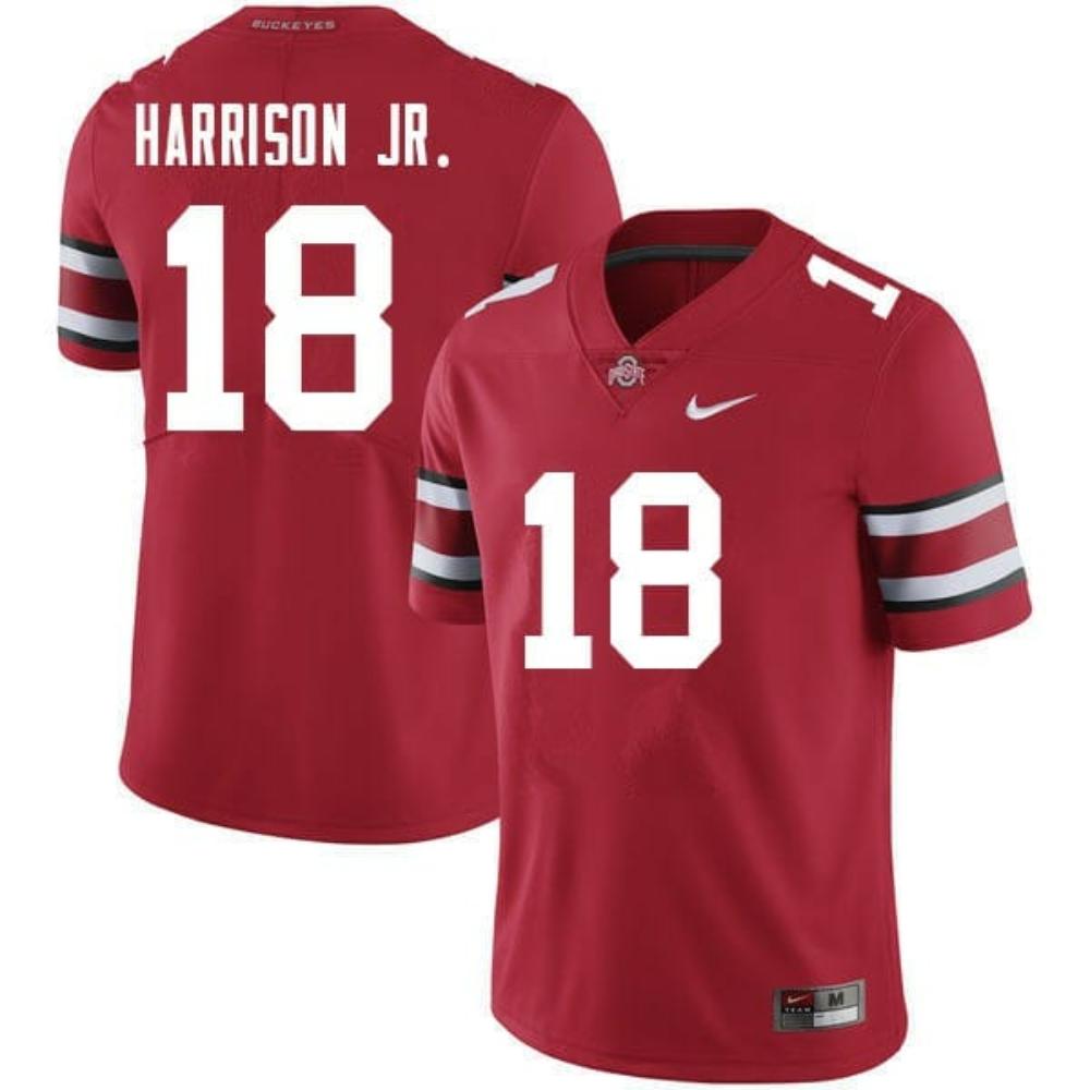 Mens Ohio State Buckeyes 18 Marvin Harrison Jr Jersey Red Alumni Ncaa Football