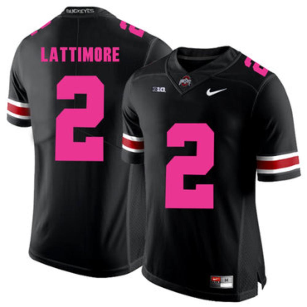 Mens Ohio State Buckeyes 2 Overview Lattimore Black College Football Jersey