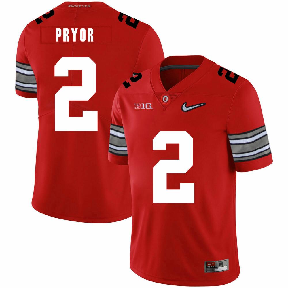 Mens Ohio State Buckeyes 2 Terrelle Pryor Football Jersey Diamond Red