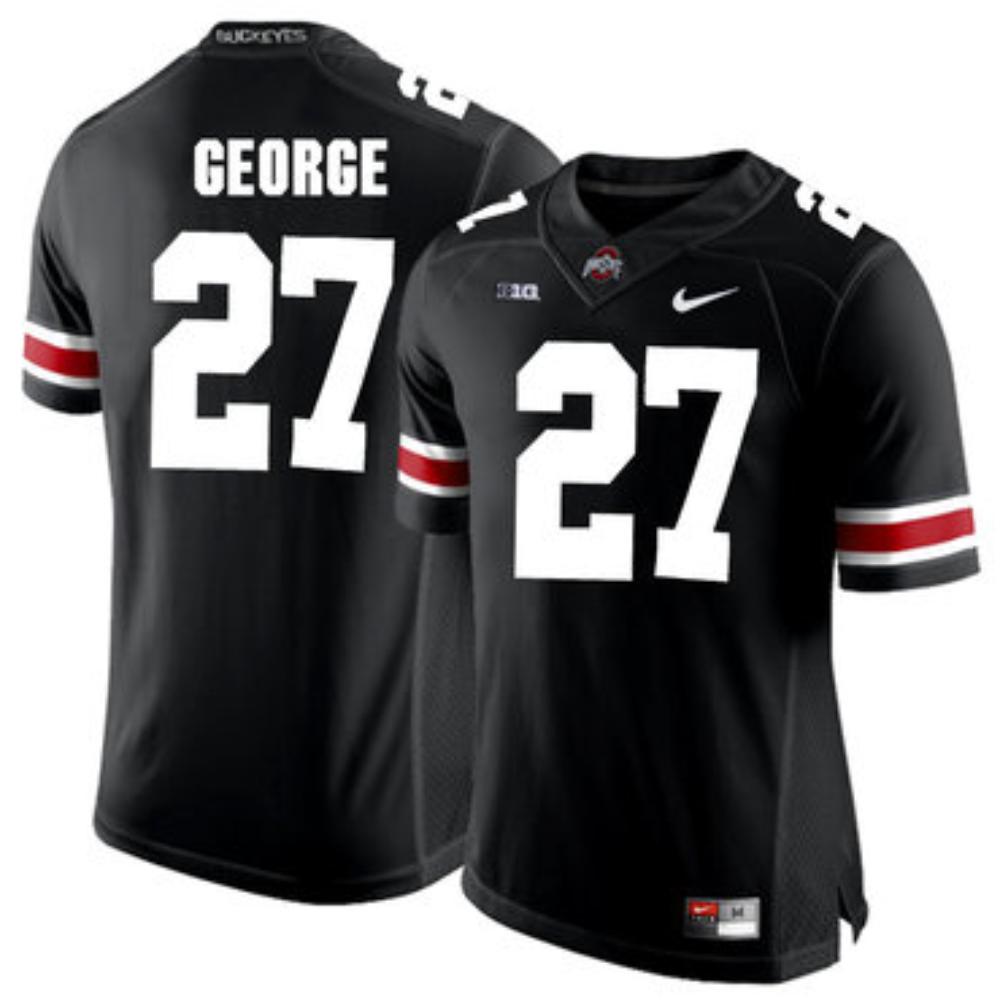 Mens Ohio State Buckeyes 27 Eddie George Black College Football Jersey