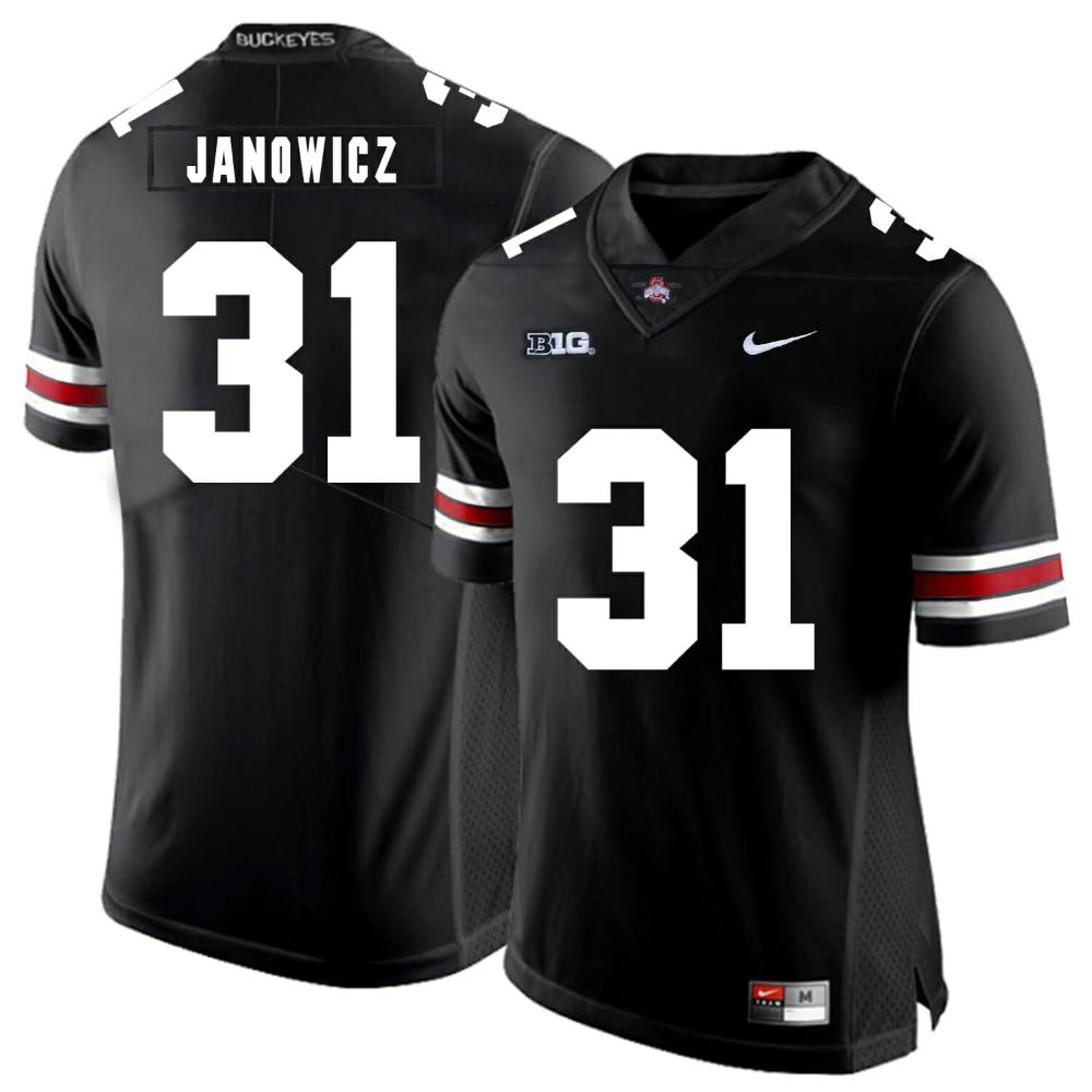Mens Ohio State Buckeyes 31 Vic Janowicz Football Jersey Black