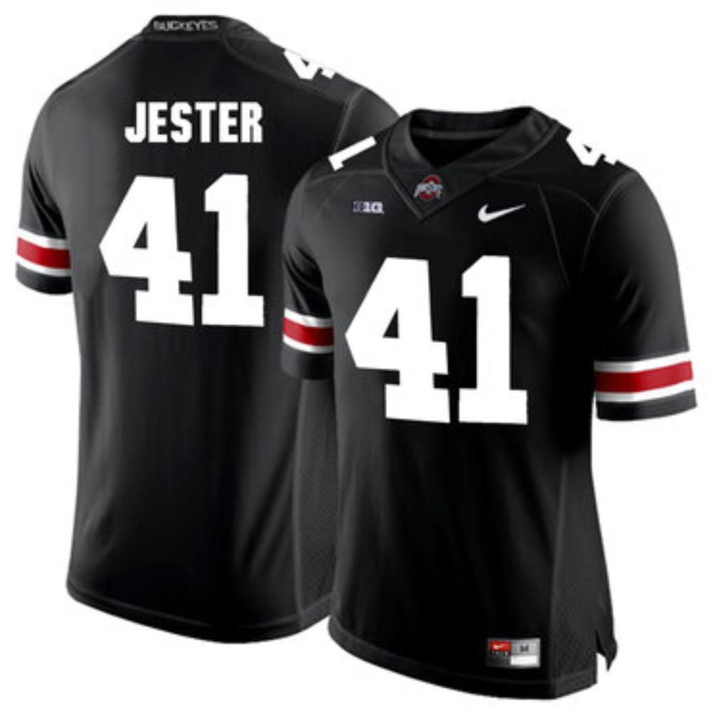 Mens Ohio State Buckeyes 41 Hayden Jester Black College Football Jersey