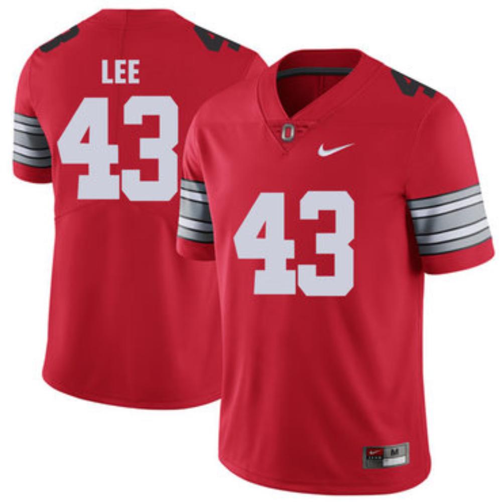 Mens Ohio State Buckeyes 43 Darron Lee Red College Football Limited Jersey