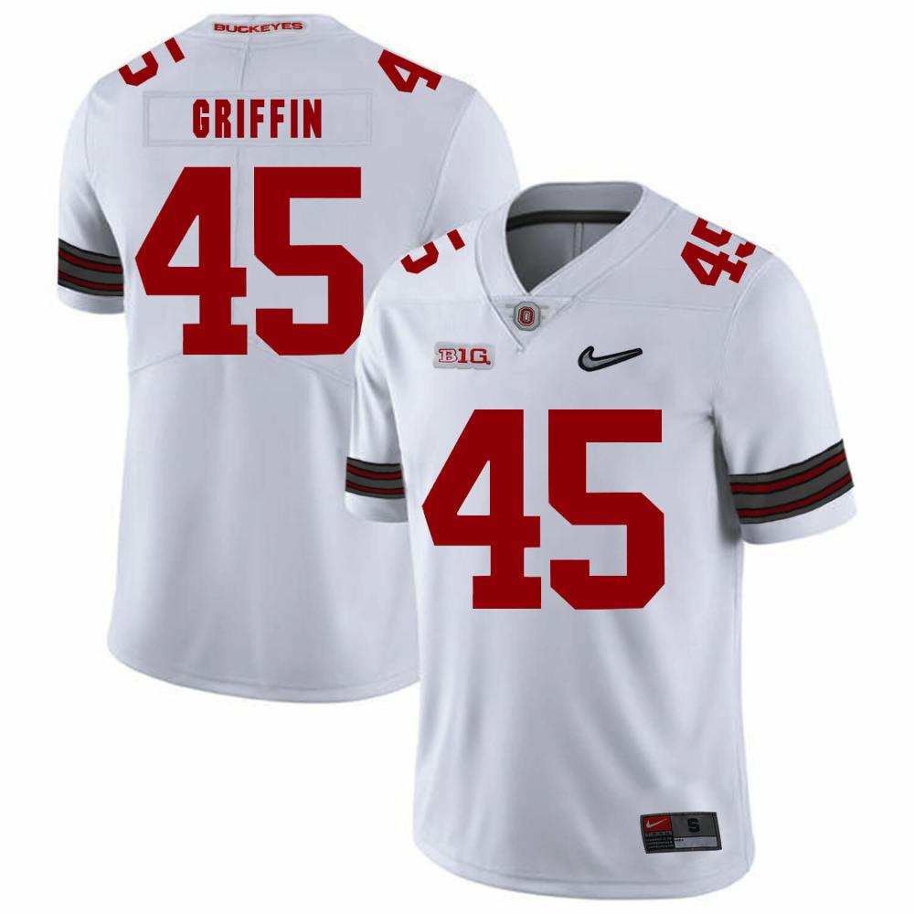 Mens Ohio State Buckeyes 45 Archie Griffin Football Jersey Diamond White