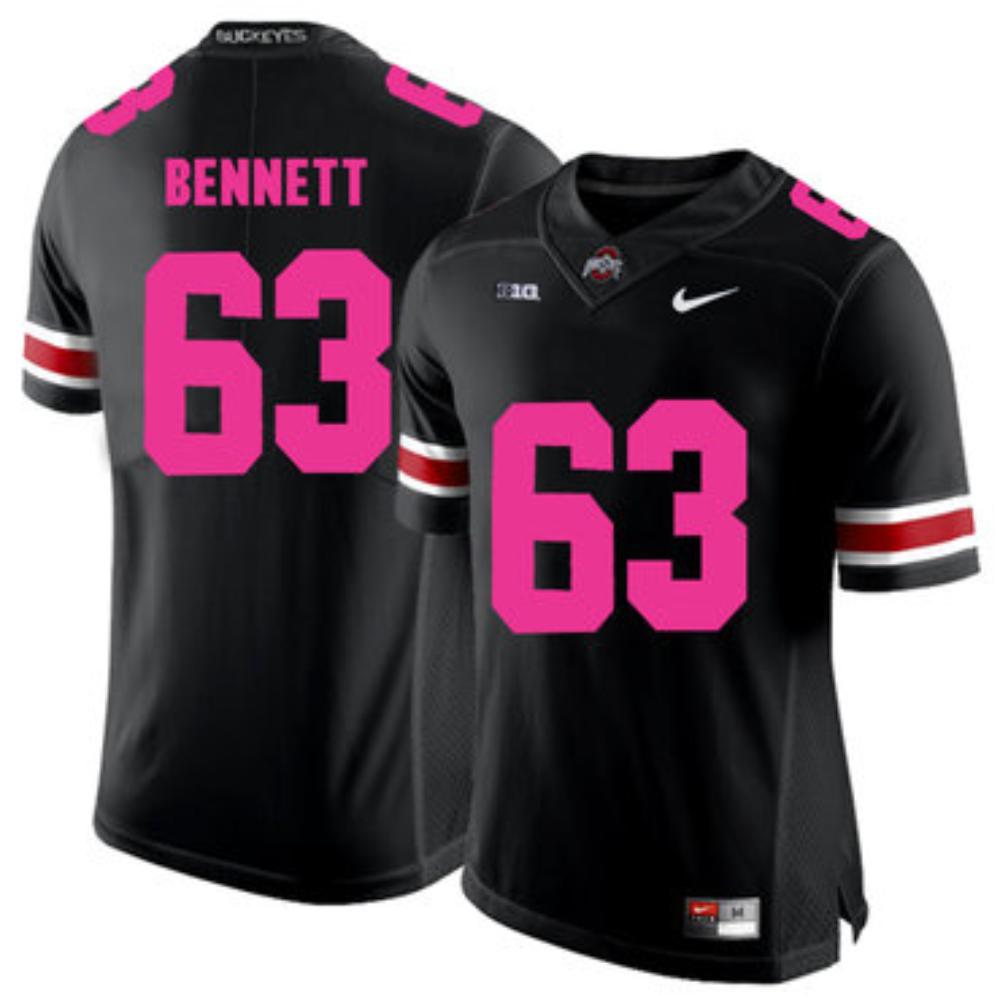 Mens Ohio State Buckeyes 63 Michael Bennett Black College Football Jersey
