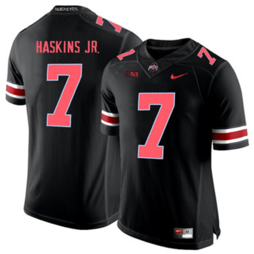 Mens Ohio State Buckeyes 7 Dwayne Haskins Blackout College Football Jersey