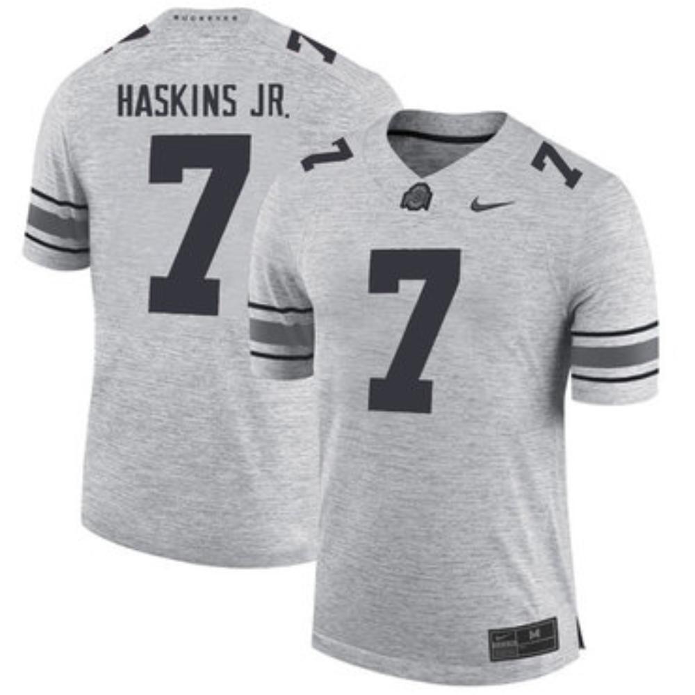 Mens Ohio State Buckeyes 7 Dwayne Haskins Gray College Football Jersey