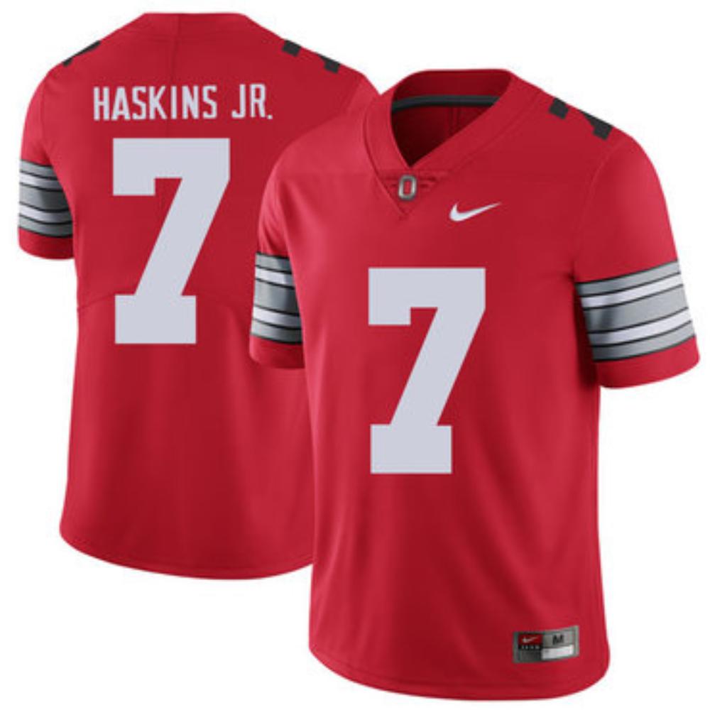 Mens Ohio State Buckeyes 7 Dwayne Haskins Jr Red College Football Limited Jers