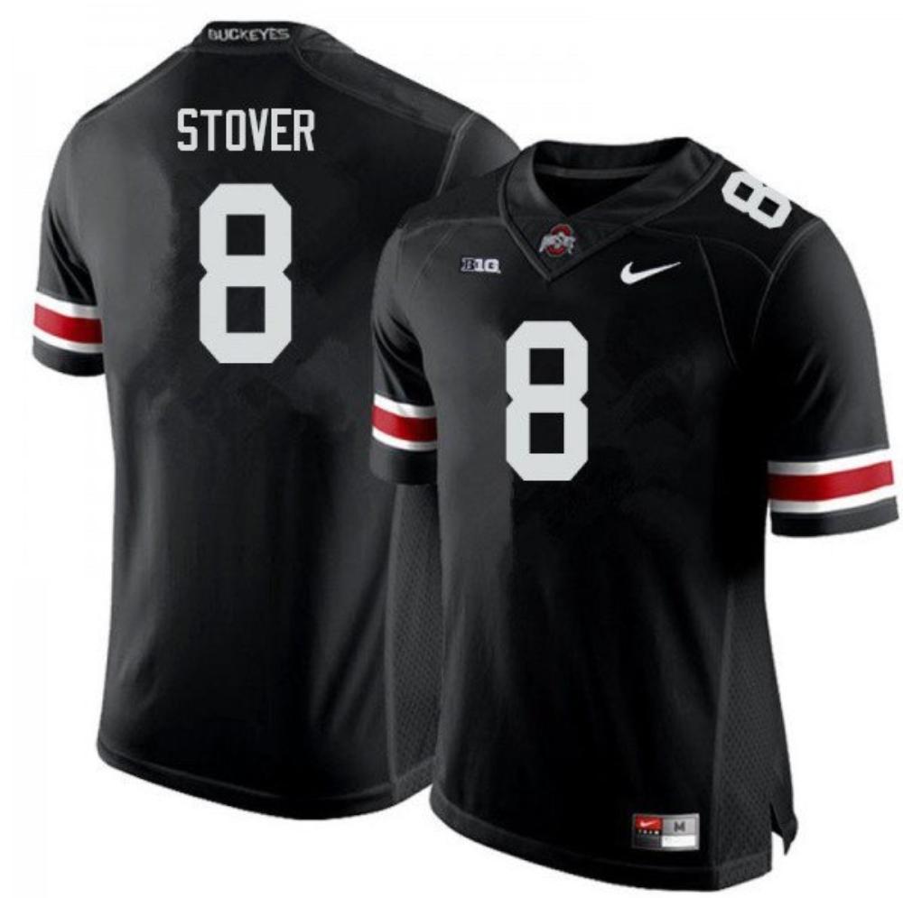 Mens Ohio State Buckeyes 8 Cade Stover Black Jersey