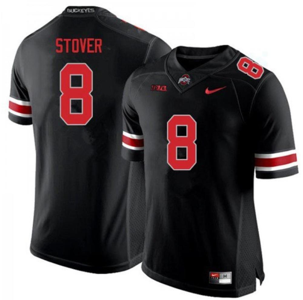 Mens Ohio State Buckeyes 8 Cade Stover Blackout Jersey