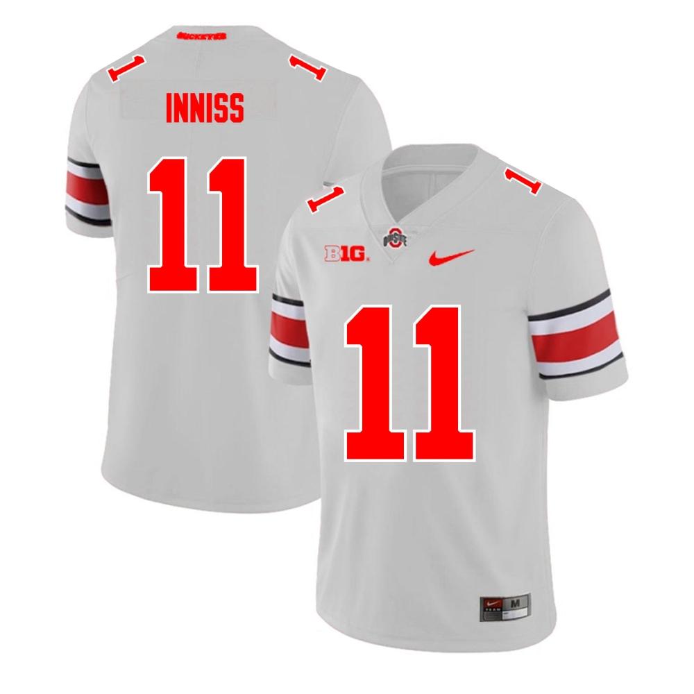 Mens Ohio State Buckeyes Brandon Inniss Jersey 11 College Football Game Gray
