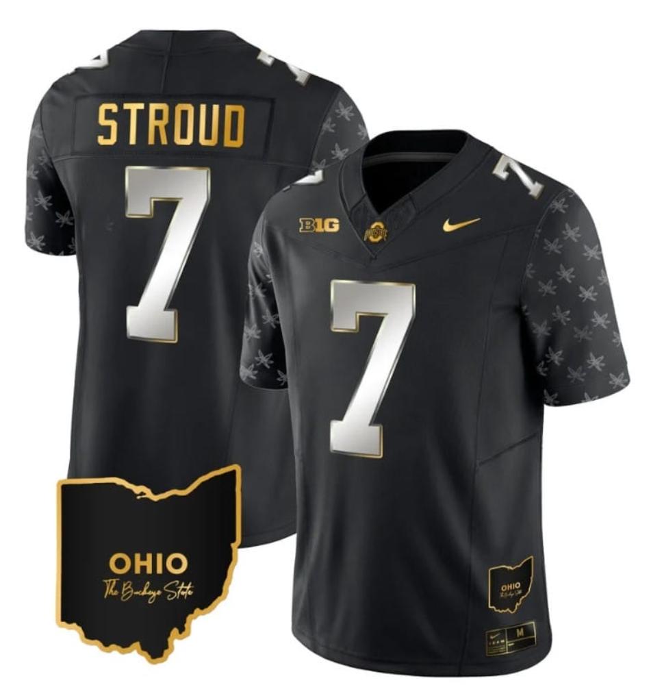 Mens Ohio State Buckeyes Cj Stroud Jersey 7 Alternate Black Limited