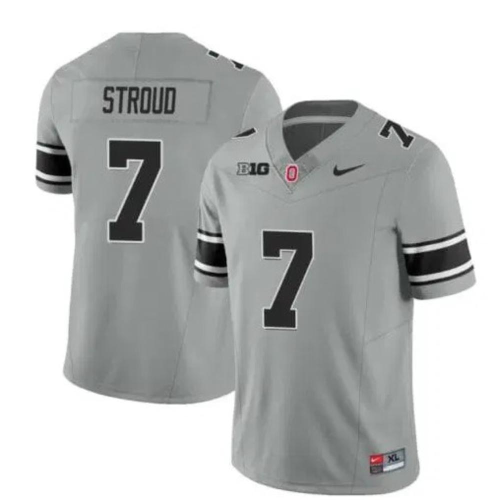 Mens Ohio State Buckeyes Cj Stroud Jersey 7 College Football Black Gray