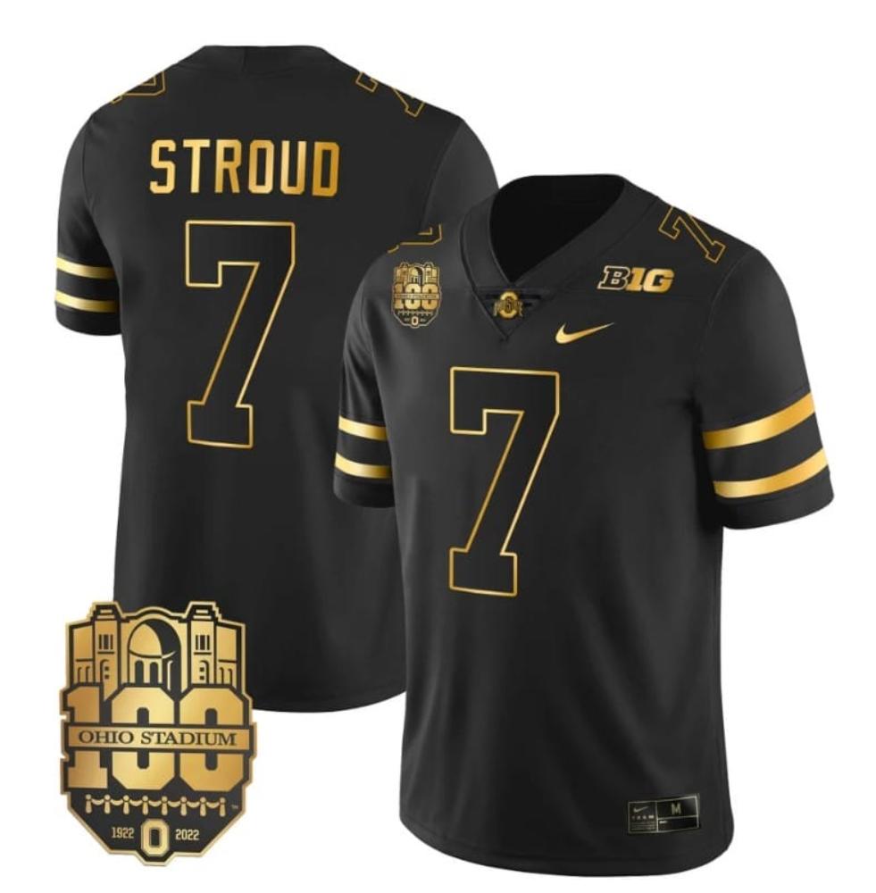 Mens Ohio State Buckeyes Cj Stroud Jersey 7 College Football Stitched Black G