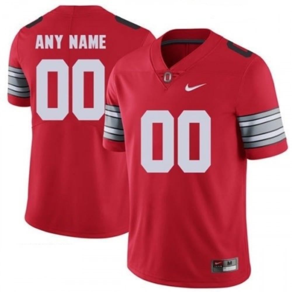 Mens Ohio State Buckeyes Custom Name Number Jersey Red