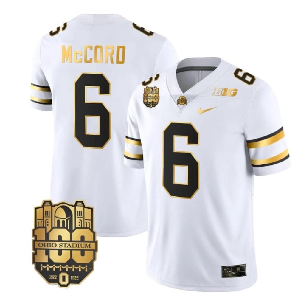 Mens Ohio State Buckeyes Kyle Mccord Jersey 6 College Football Stitched White