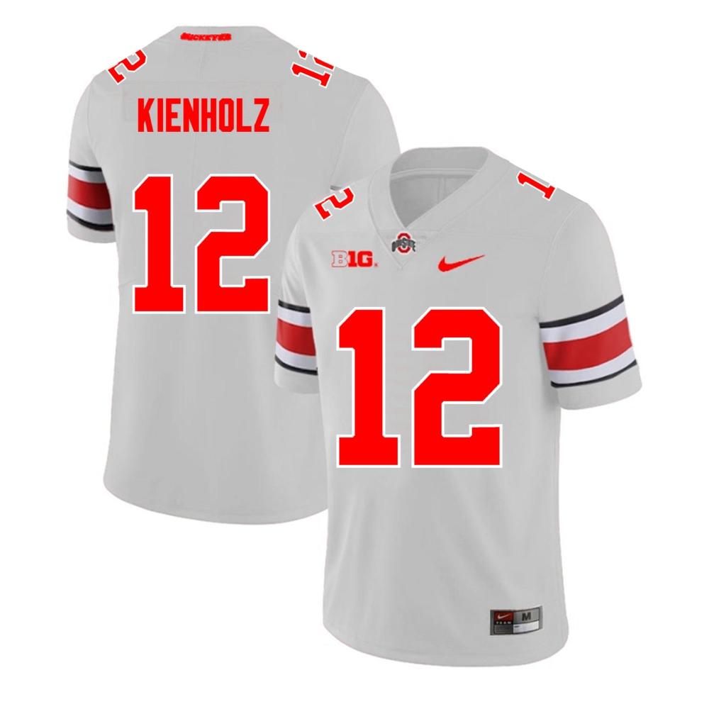 Mens Ohio State Buckeyes Lincoln Kienholz Jersey 12 College Game Gray