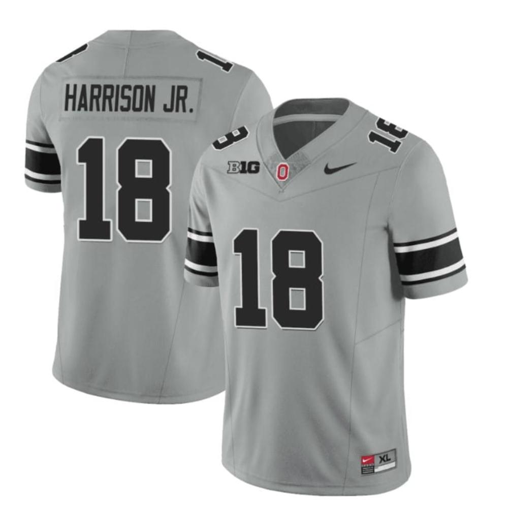 Mens Ohio State Buckeyes Marvin Harrison Jr Jersey 18 Black Grayro0a1g5lug_22