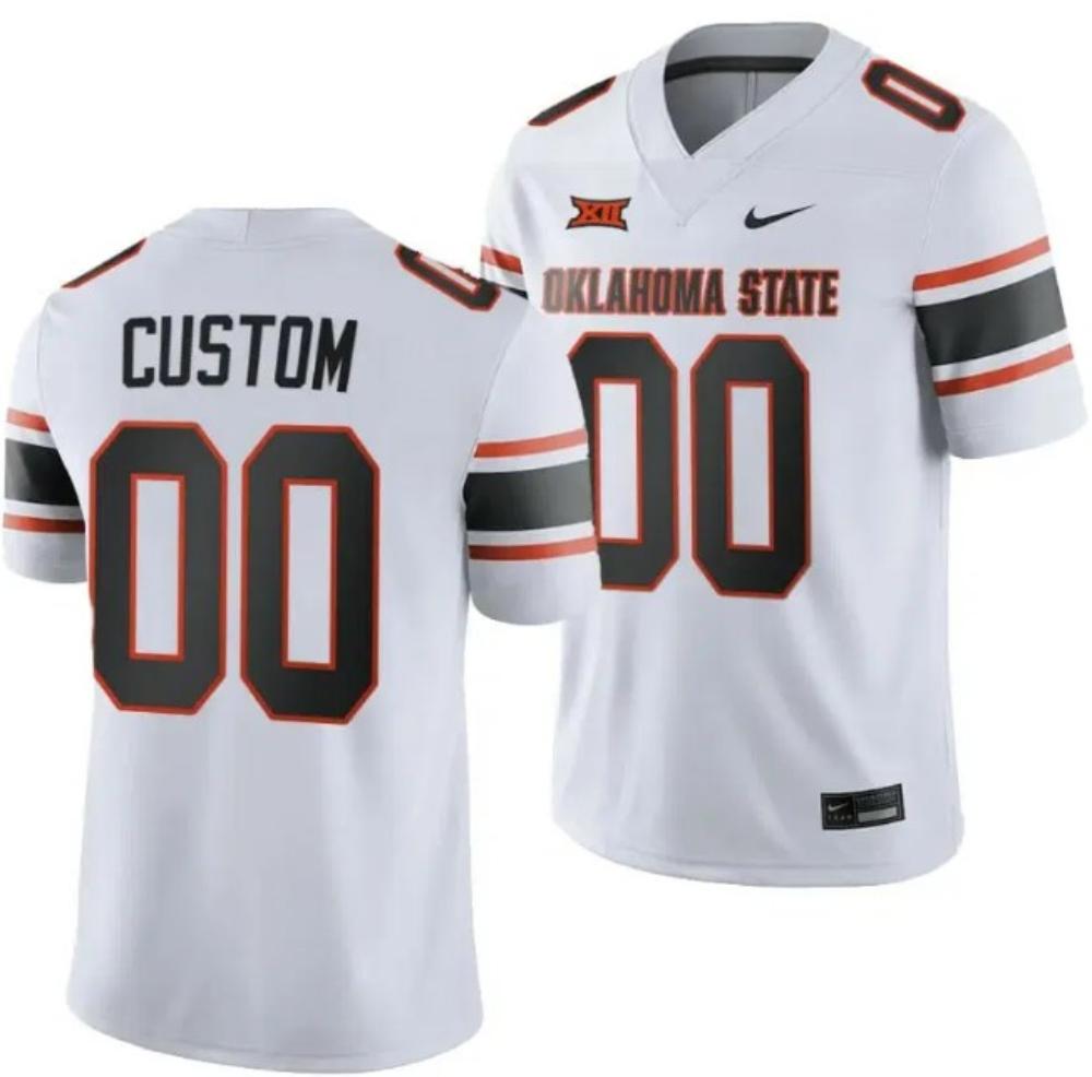 Mens Oklahoma State Custom Jersey Custom Ncaa Football White