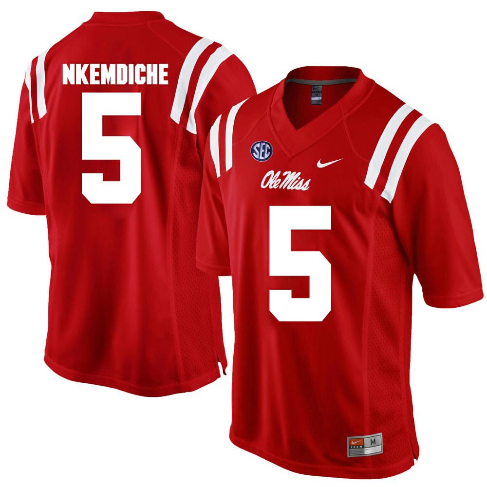 Mens Ole Miss Rebels 5 Robert Nkemdiche Ncaa College Jersey Red