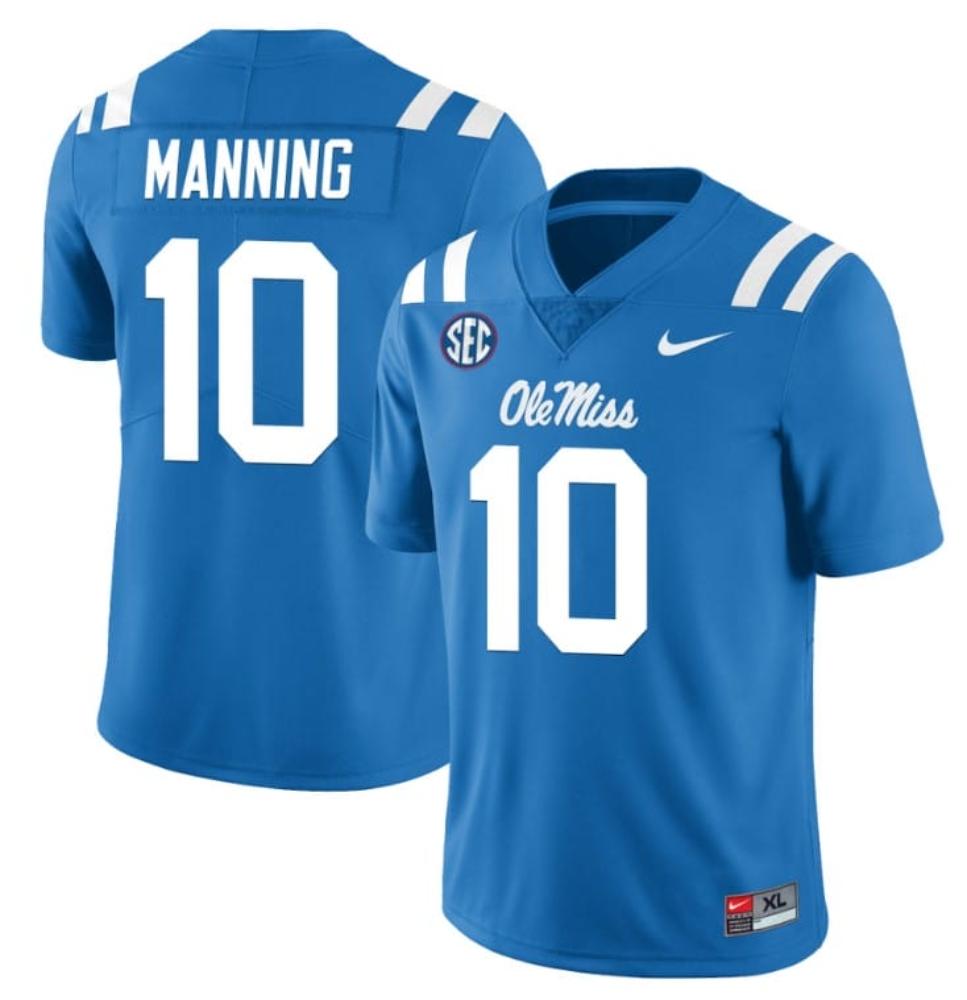 Mens Ole Miss Rebels Eli Manning Jersey 10 College Light Bluezpt29wu4nc_22