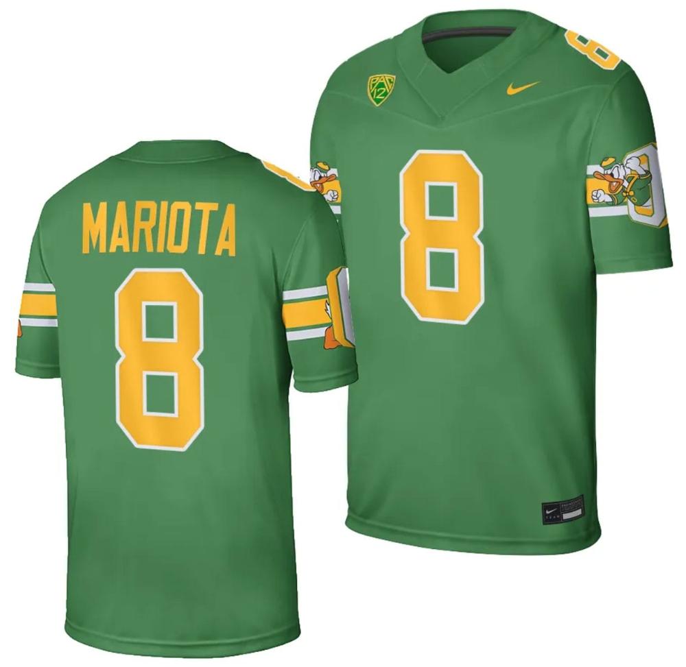 Mens Oregon Ducks Marcus Mariota Jersey 8 Football Game College Green 2023 24
