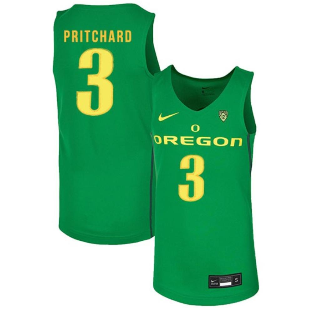 Mens Payton Pritchard 3 Green Jersey Oregon Ducks College Basketball Jersey