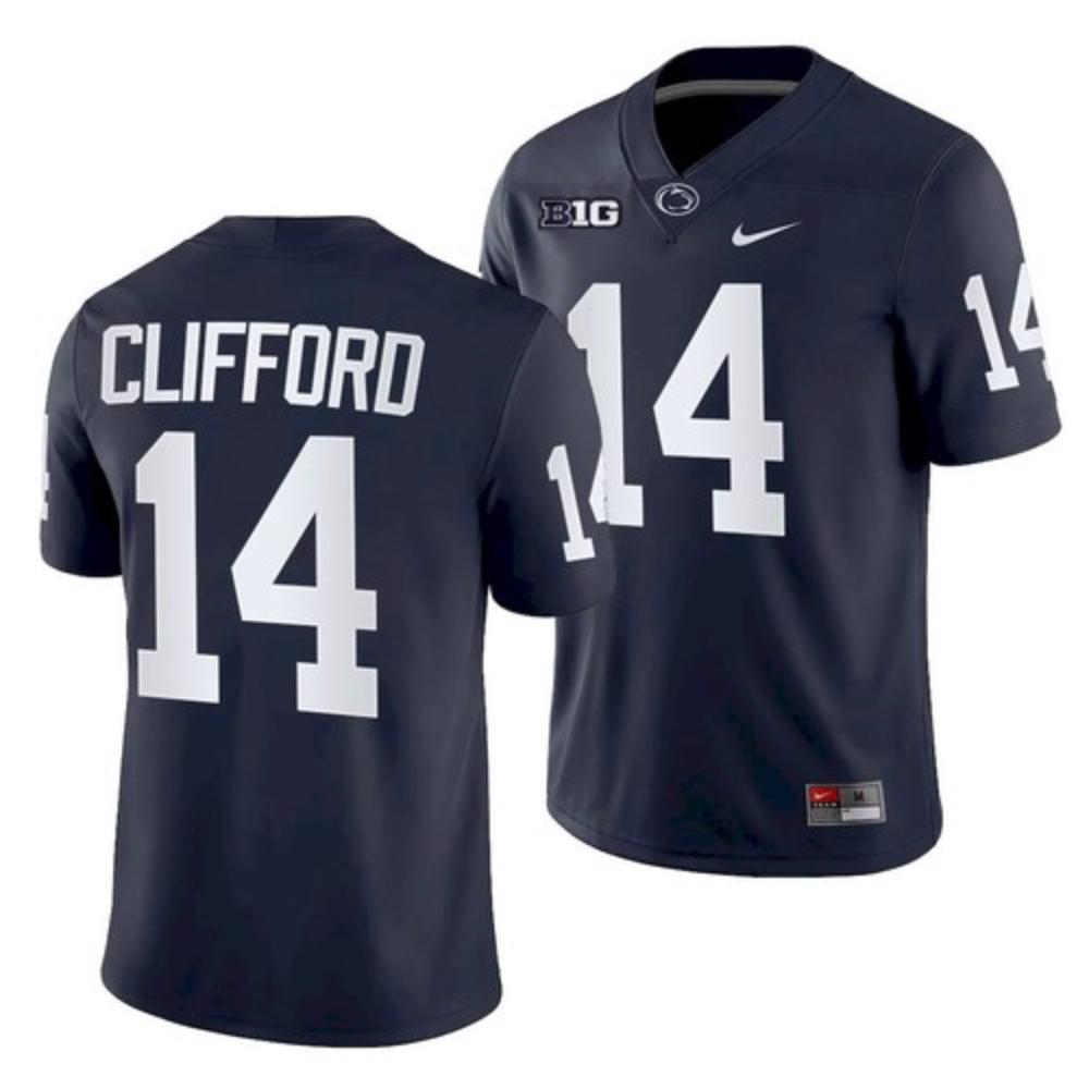 Mens Penn State Nittany Lions 14 Sean Clifford Navy Football Jersey