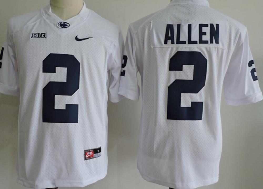 Mens Penn State Nittany Lions 2 Marcus Allen College Football Jersey White