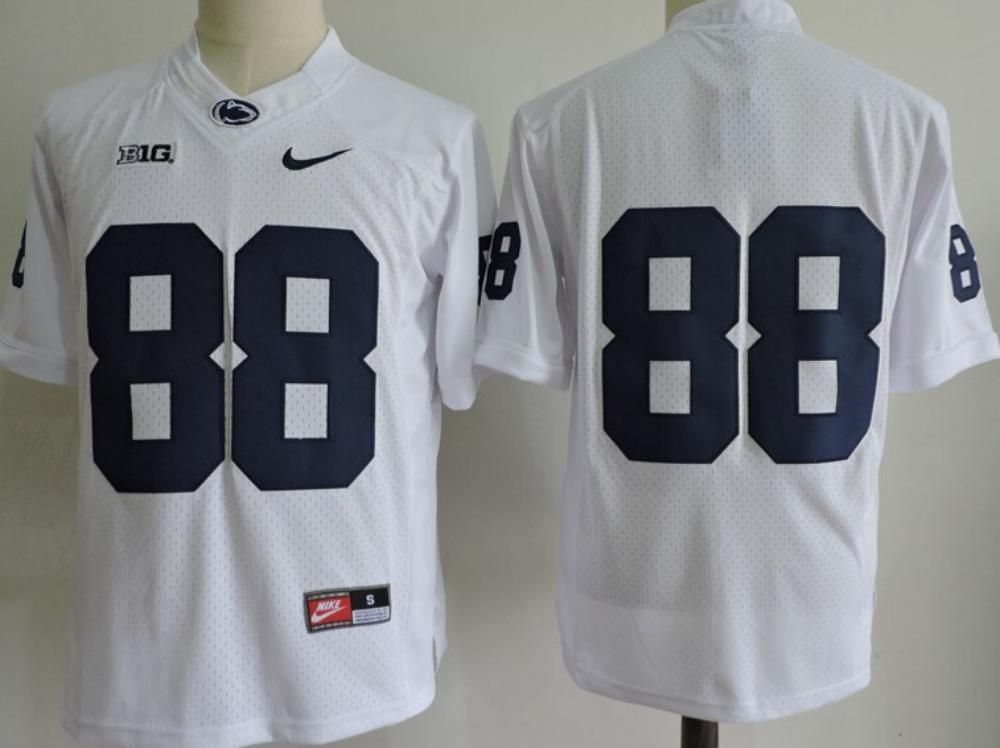 Mens Penn State Nittany Lions 88 No Name College Football Jersey White