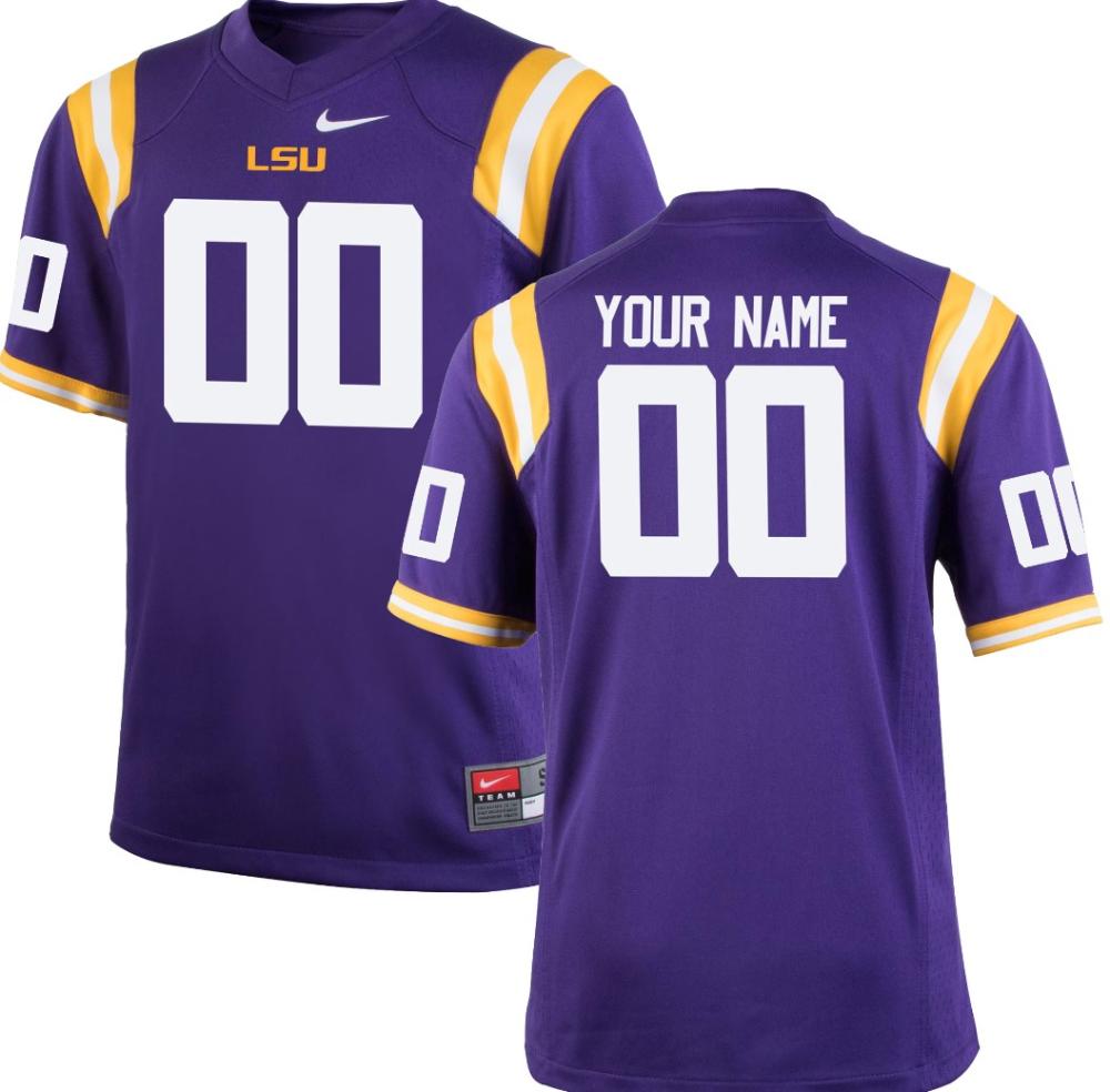 Mens Personalized Lsu Football Jersey Ncaa College Jerseys Purple