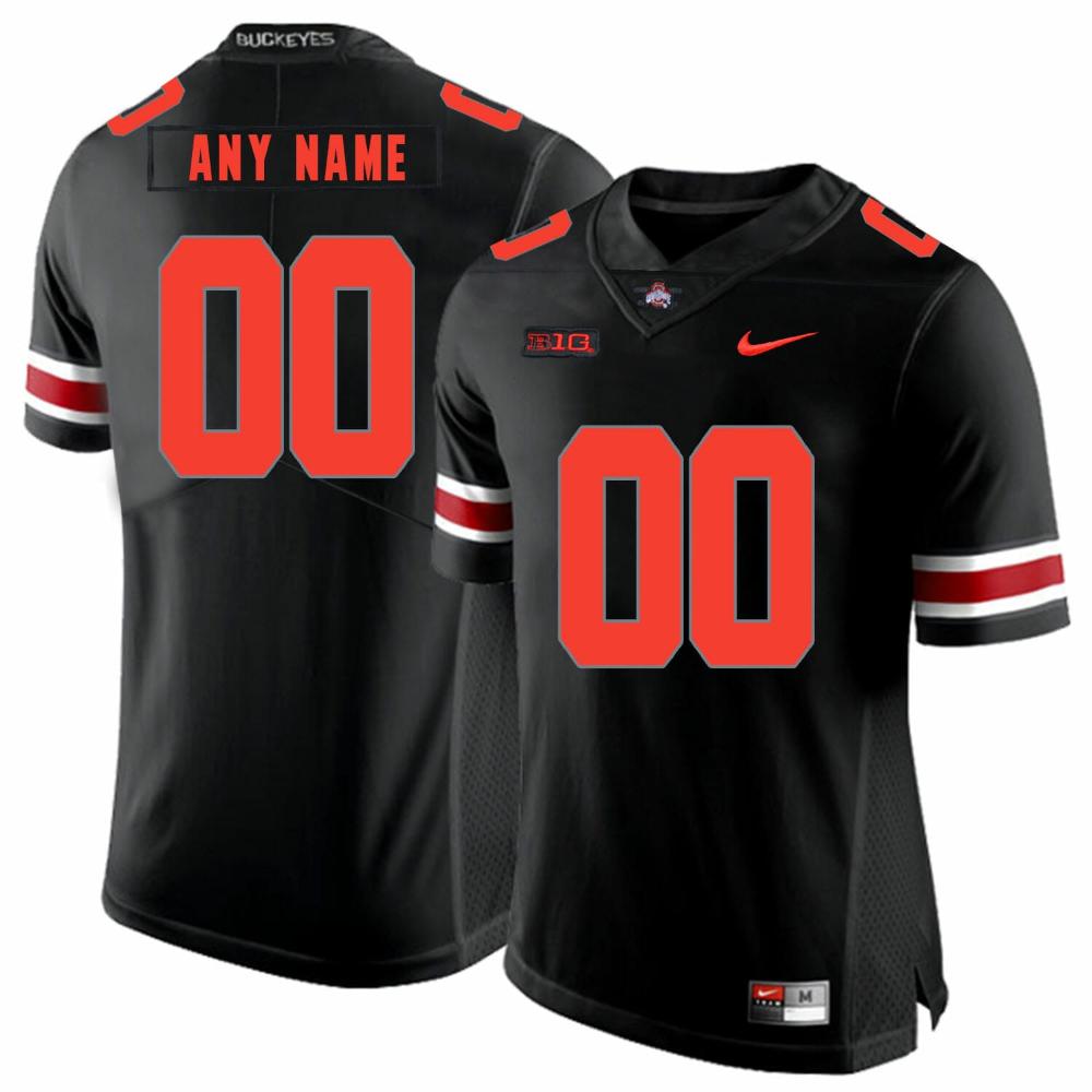 Mens Personalized Ohio State Jersey Name Number Ncaa Football Big Patch Black