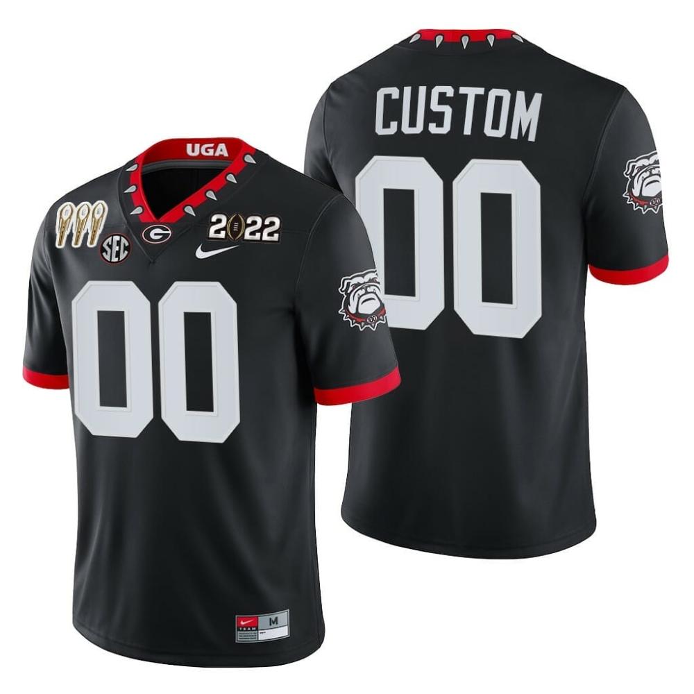Mens Personalized Uga Football Jersey 2021 22 Cfp National Champions Black