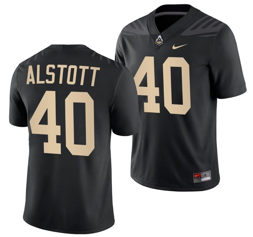 Mens Purdue Boilermakers Mike Alstott Jersey 40 College Black