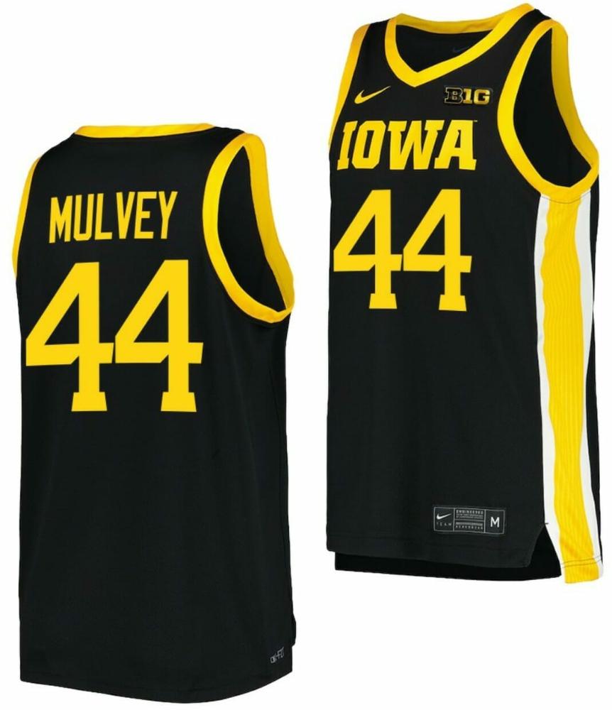 Mens Riley Mulvey Jersey Iowa Hawkeyes Basketball Black 44