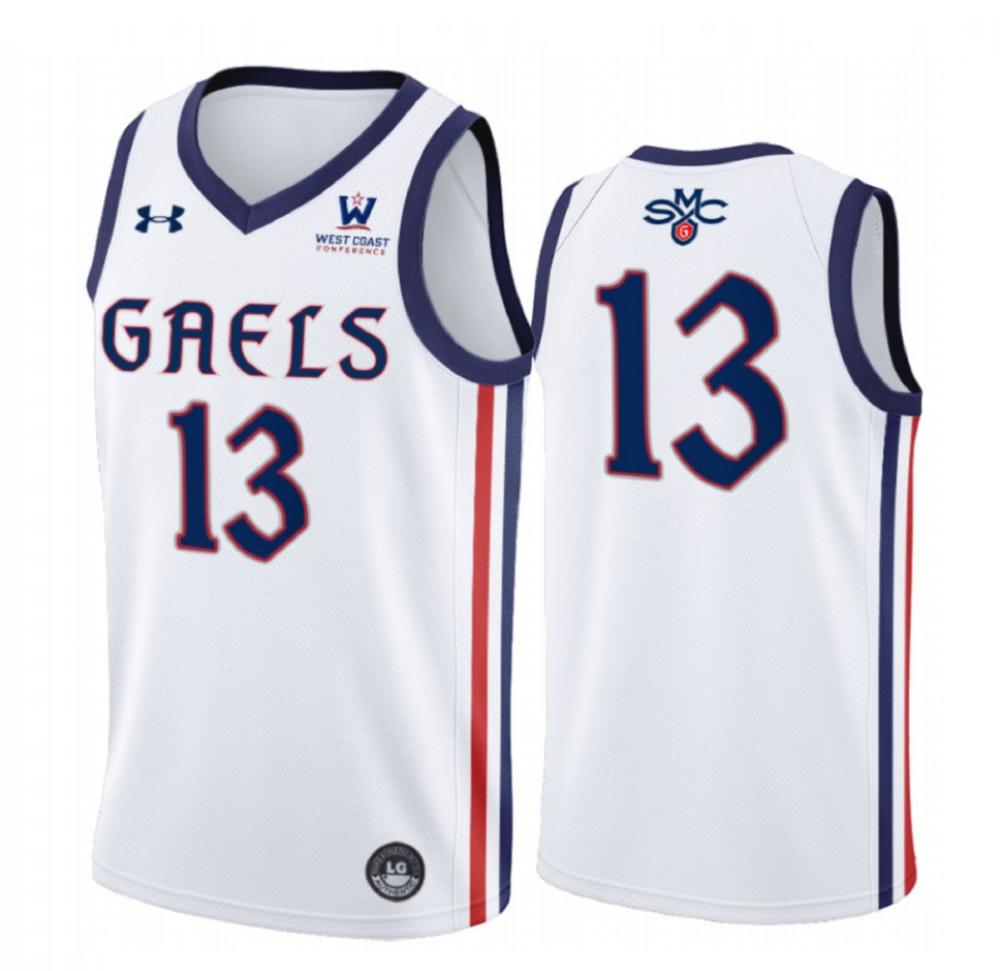 Mens Saint Marys Gaels 13 Patty Mills Jersey 2024 College Basketball White