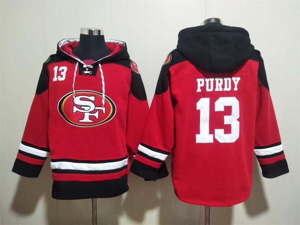 Mens San Francisco 49ers 13 Brock Purdy Pullover Hoodies