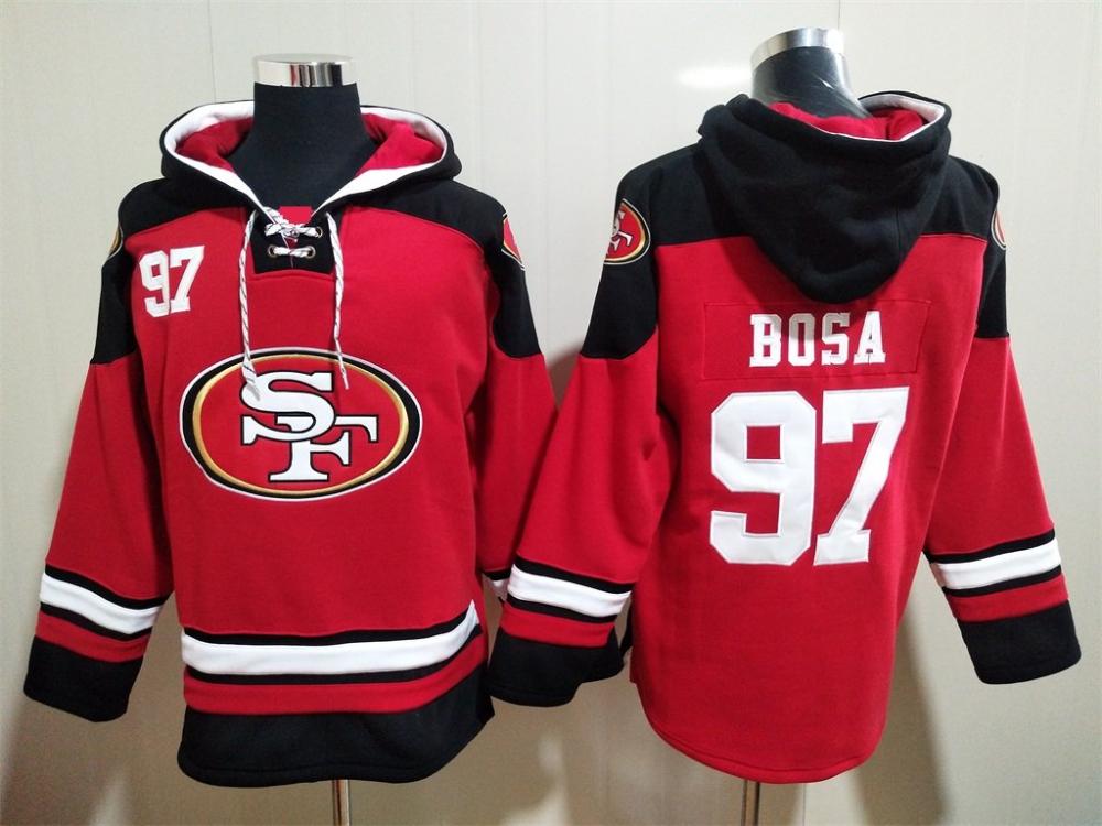 Mens San Francisco 49ers 97 Nick Bosa Pullover Hoodies