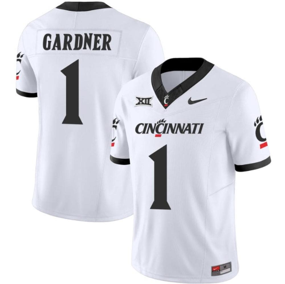 Mens Sauce Gardner Jersey 1 Cincinnati Bearcats Vapor Limited College White